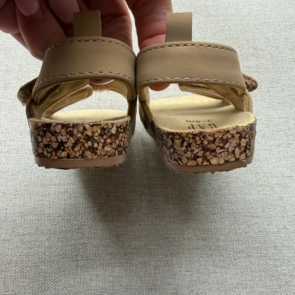 GAP Baby Tan Double-Strap Sandals 3-6M